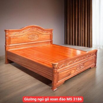 Những Mẫu Giường Gỗ Đẹp Nhất Hiện Nay: Tư Vấn Chọn Mua Từ Xưởng 20 Năm 27 Giường ngủ gỗ xoan đào MS 3186