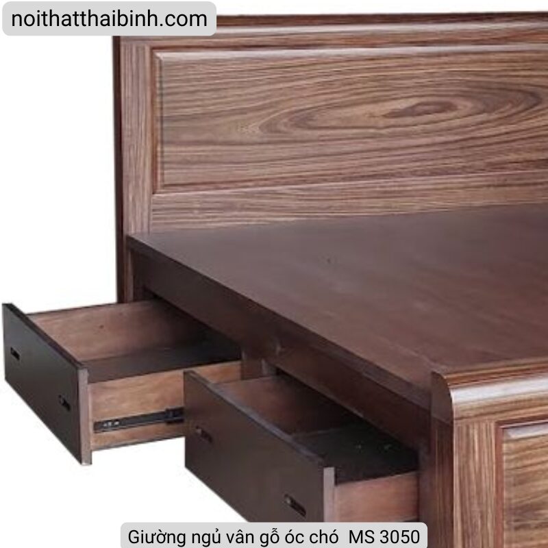 Giường gỗ tự nhiên cao cấp MS 3050 2 Giường gỗ tự nhiên cao cấp MS 3050 - Ảnh 2