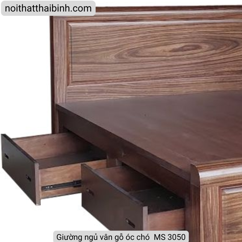Giường gỗ tự nhiên cao cấp MS 3050 2 Giường gỗ tự nhiên cao cấp MS 3050 - Ảnh 2