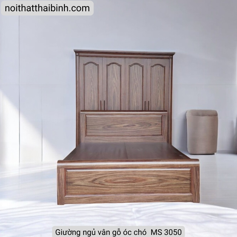 Giường gỗ tự nhiên cao cấp MS 3050 4 Giường gỗ tự nhiên cao cấp MS 3050 - Ảnh 4