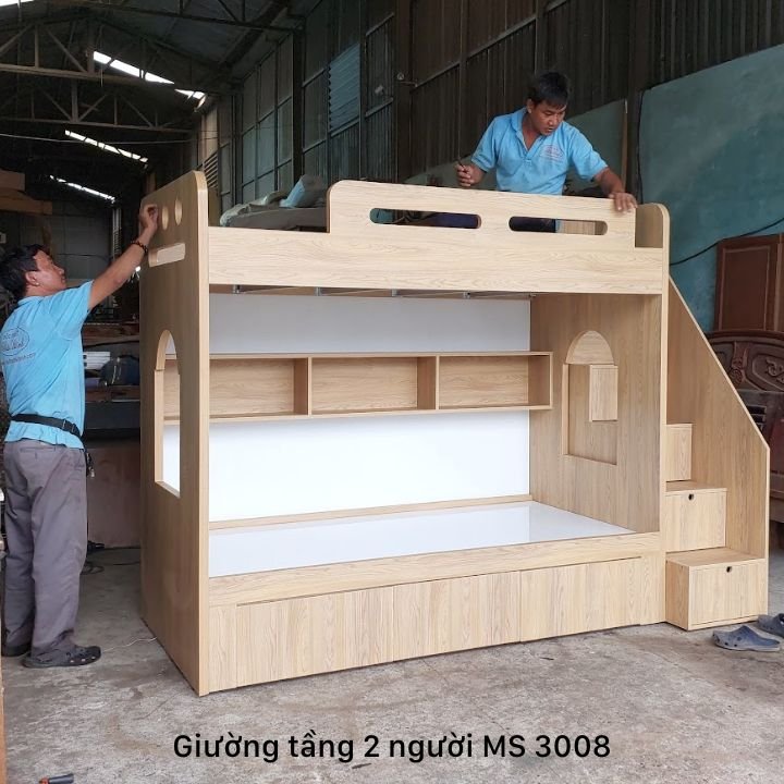 Giường tầng 2 người MS 3008 2 Giường tầng 2 người MS 3008 - Ảnh 2