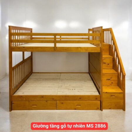 Giường tầng gỗ tự nhiên MS 2886