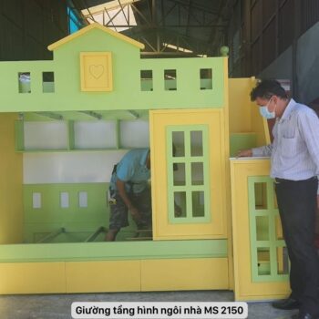 Giường tầng hình ngôi nhà MS 2150 10 Giường tầng hình ngôi nhà MS 2150