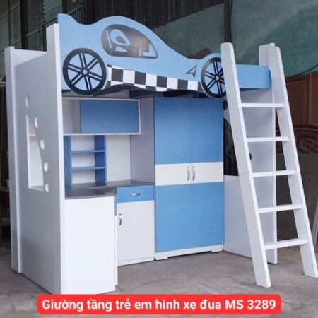 Giường tầng trẻ em hình xe đua MS 3289