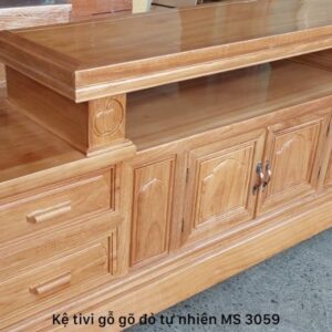 Kệ tivi gỗ gõ đỏ MS 3059 16 Kệ tivi gỗ gõ đỏ MS 3059