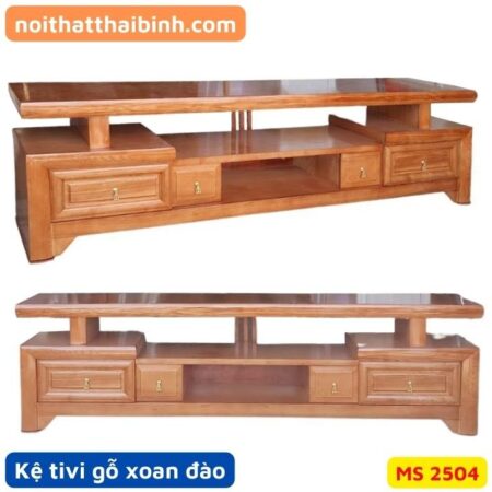 Kệ tivi gỗ xoan đào 2m2 MS 2504
