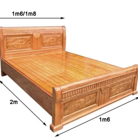 Giường ngủ gỗ tự nhiên vạt phản MS 2945