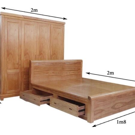 Giường tủ phòng ngủ gỗ MS 3261