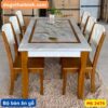 Bộ bàn ăn gỗ mặt đá MS 2475 3 Bộ bàn ăn gỗ mặt đá MS 2475