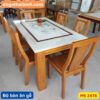 Bộ bàn ăn gỗ mặt đá MS 2476