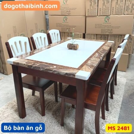 Bộ bàn ăn gỗ MS 2481
