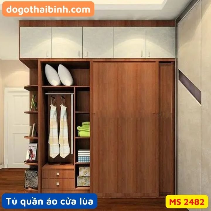 Tủ quần áo cửa lùa MS 2482 1 Tủ quần áo cửa lùa MS 2482