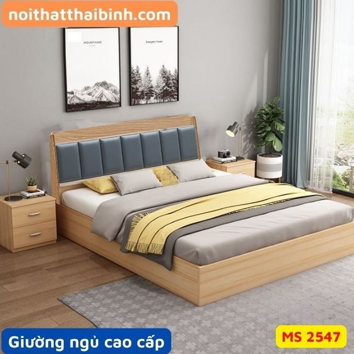 Giường ngủ cao cấp MS 2547 1 Giường ngủ cao cấp MS 2547