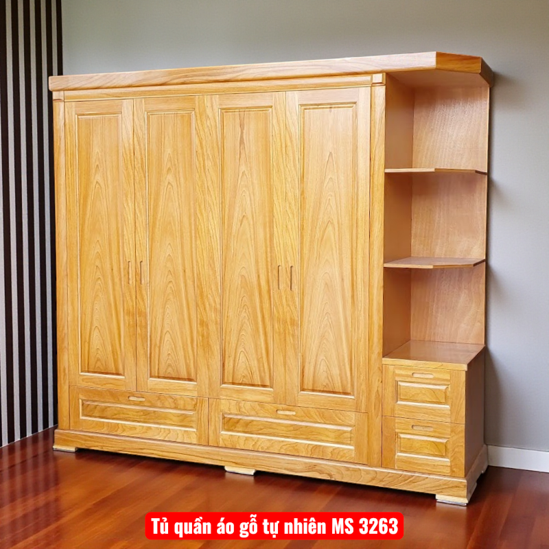 Mẫu tủ quần áo gỗ đẹp hiện đại MS 3263 1 Mẫu tủ quần áo gỗ đẹp hiện đại MS 3263