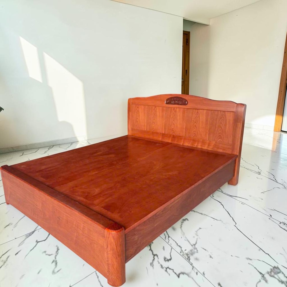 Mẫu giường gỗ xoan đào đẹp