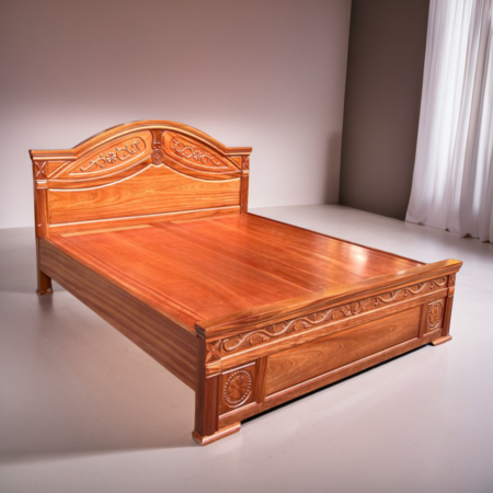 Mẫu giường gỗ xoan đào đẹp MS 3187