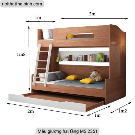 Mẫu giường hai tầng MS 2351 7 Mẫu giường hai tầng MS 2351