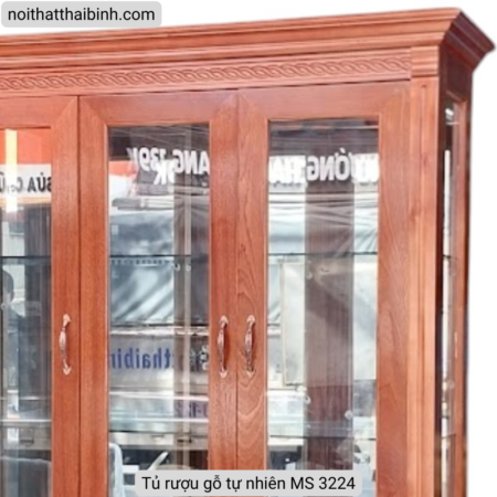 Tủ rượu phòng khách gỗ tự nhiên MS 3224 11 Tủ rượu phòng khách gỗ tự nhiên MS 3224