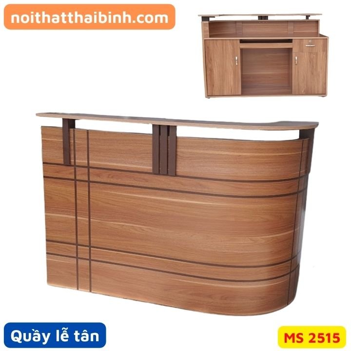 Quầy lễ tân đẹp 1m2 MS 2515 1 Quầy lễ tân đẹp 1m2 MS 2515
