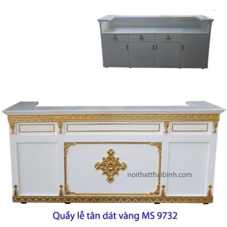 Quầy lễ tân đẹp hiện đại MS 9732 Giá 2m0 = 17.000.000
