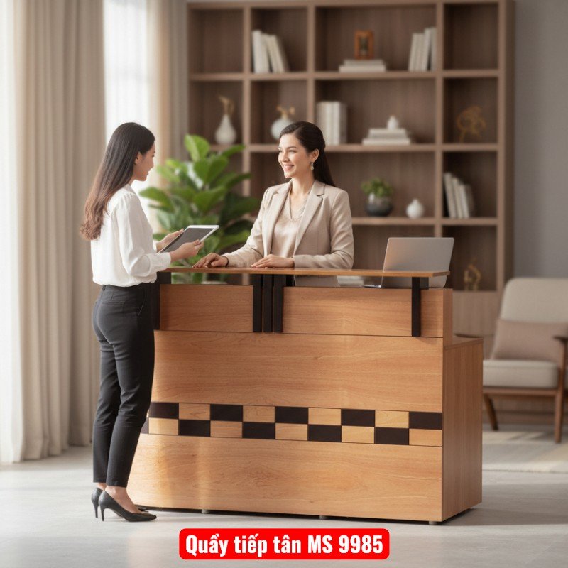 Quầy tiếp tân MS 9985 1 Quầy tiếp tân MS 9985