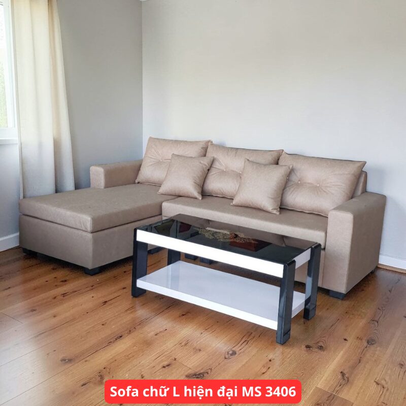 Sofa chữ L hiện đại MS 3406 1 Sofa chữ L hiện đại MS 3406