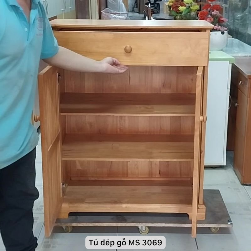 Tủ giày dép gỗ MS 3069 2 Tủ giày dép gỗ MS 3069 - Ảnh 2