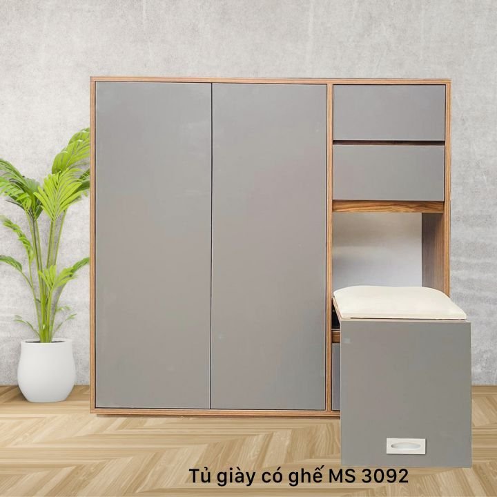 Tủ giày có ghế ngồi MS 3092 1 Tủ giày có ghế ngồi MS 3092