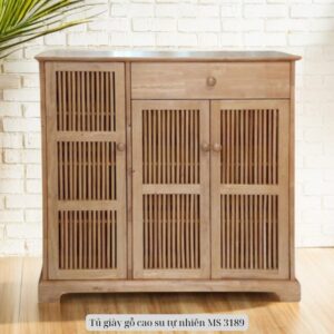 Tủ giày gỗ cao su tự nhiên MS 3189