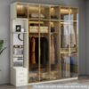 Tủ quần áo cánh kính cường lực sang trọng MS 3043