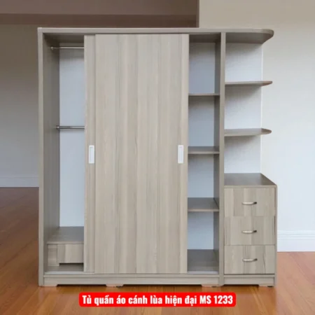 Tủ quần áo cánh lùa hiện đại MS 1233