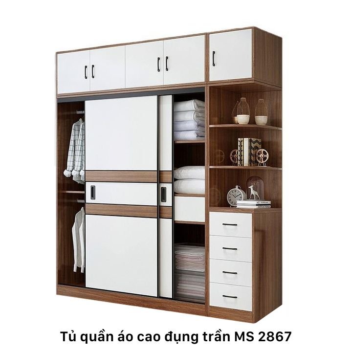 Tủ quần áo cao đụng trần MS 2867 1 Tủ quần áo cao đụng trần MS 2867