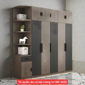 Tủ quần áo có kệ trang trí MS 3425