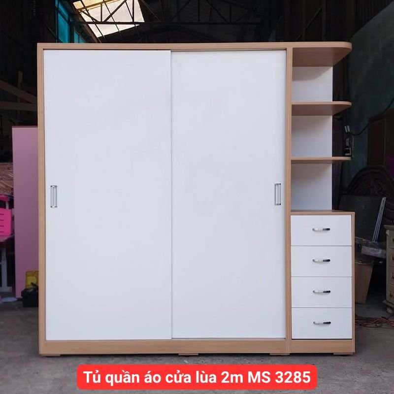 Tủ quần áo cửa lùa 2m MS 3285 1 Tủ quần áo cửa lùa 2m MS 3285
