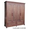 Tủ quần áo gỗ tự nhiên sơn màu gỗ óc chó MS 3048