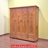 Tủ quần áo gỗ vân gõ đỏ 4 cánh MS 2677 3 Tủ quần áo gỗ vân gõ đỏ 4 cánh MS 2677