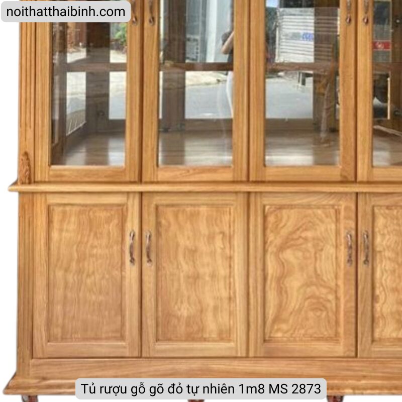 Tủ rượu gỗ gõ đỏ tự nhiên 1m8 MS 2873 3 Tủ rượu gỗ gõ đỏ tự nhiên 1m8 MS 2873 - Ảnh 3