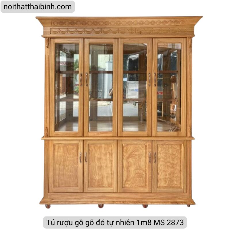 Tủ rượu gỗ gõ đỏ tự nhiên 1m8 MS 2873 5 Tủ rượu gỗ gõ đỏ tự nhiên 1m8 MS 2873 - Ảnh 5