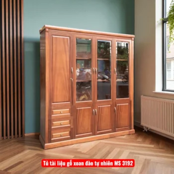 Tủ tài liệu gỗ xoan đào tự nhiên MS 3192