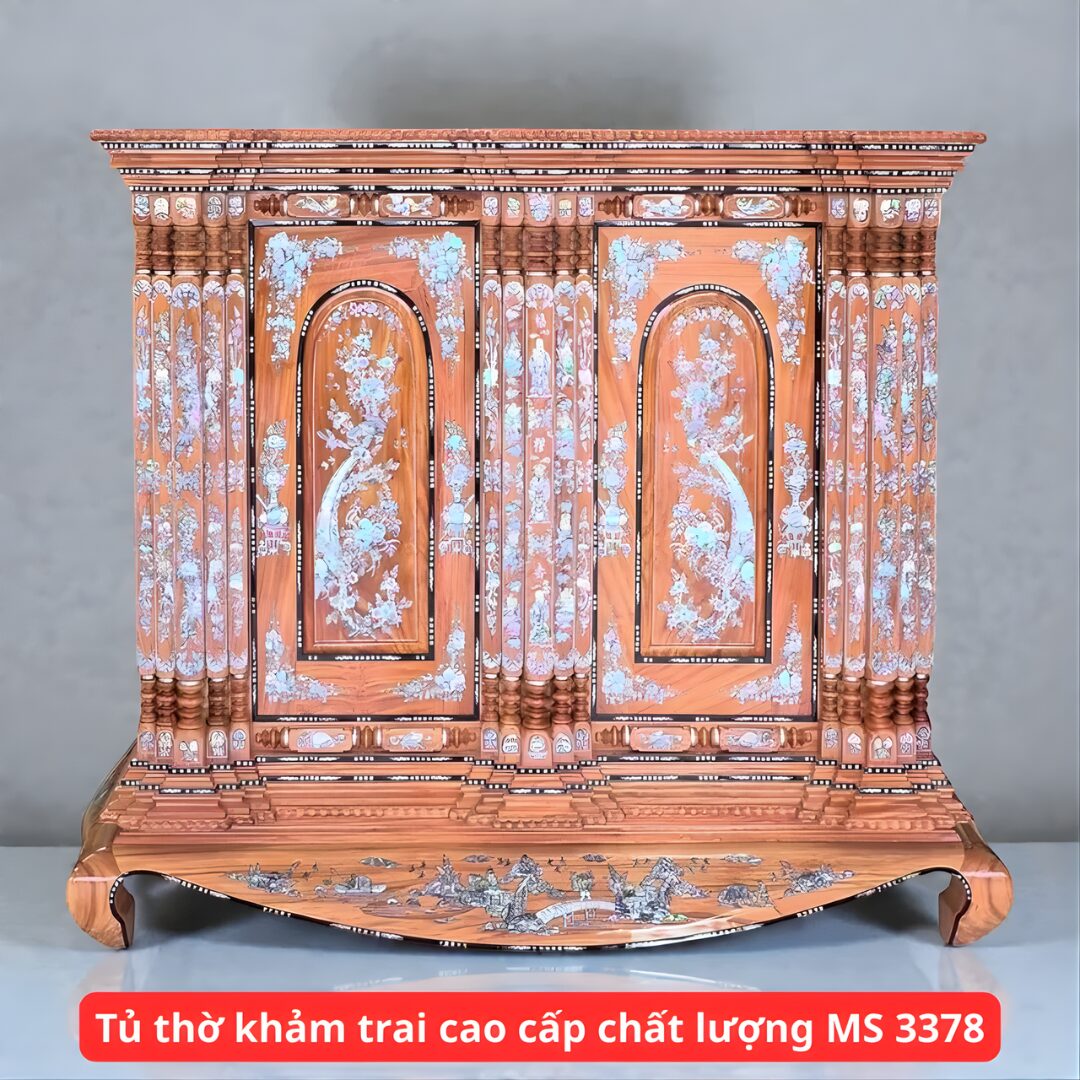 Tủ thờ khảm trai 19 trụ cao cấp chất lượng MS 3378 1 Tủ thờ khảm trai 19 trụ cao cấp chất lượng MS 3378
