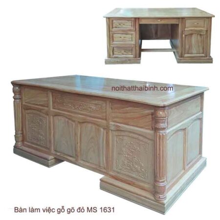 Bàn làm việc gỗ gõ đỏ cao cấp MS 1631