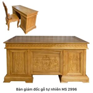 Bàn giám đốc gỗ tự nhiên MS 2996