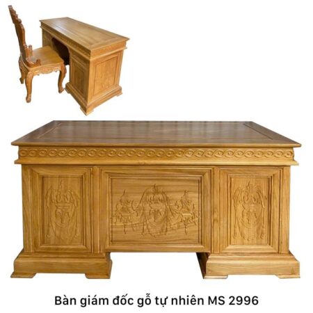 Bàn giám đốc gỗ tự nhiên MS 2996
