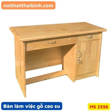 Bàn làm việc gỗ cao su 1m MS 2556 | GIAO HỎA TỐC TPHCM