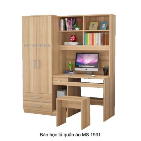 Bàn học kết hợp tủ quần áo MS 1931
