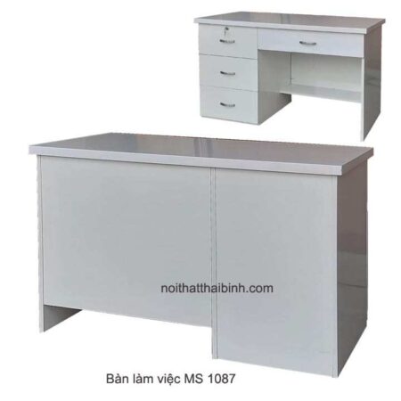 Bàn làm việc màu trắng giá rẻ MS 1087