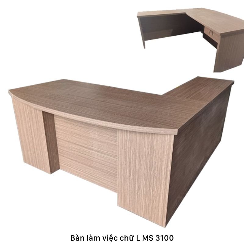 Bàn làm việc chữ L MS 3100 1 Bàn làm việc chữ L MS 3100
