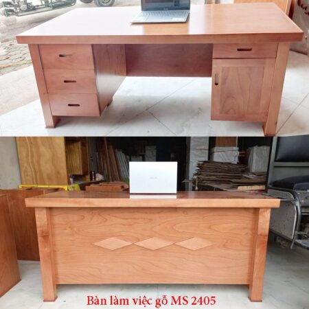 Bàn làm việc gỗ tự nhiên MS 2405