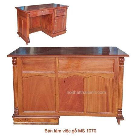 Bàn làm việc gỗ căm xe MS 1070 Giá bán = 8.500.000 đ