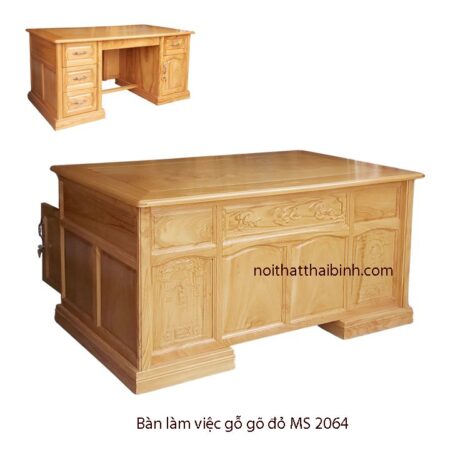 Bàn làm việc bằng gỗ gõ đỏ MS 2064